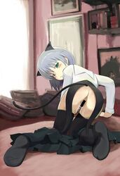 blush censored clothing sanya_v_litvyak skirt stockings strike_witches tagme