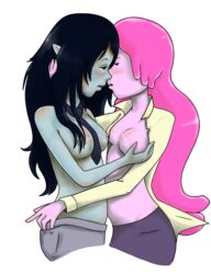 2girls adventure_time female female_only marceline multiple_girls princess_bubblegum raevenilonka tagme vampire yuri