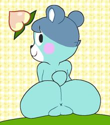 2013 animal_crossing anus ass bear bluebear_(animal_crossing) feral nintendo praiz pussy tagme