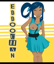 1girls 2d 2d_(artwork) 2d_artwork areola areolae background blue_hair blue_skirt boobs breasts closed_eyes digital_art digital_drawing digital_drawing_(artwork) digital_media digital_media_(artwork) digital_painting_(artwork) ears edd00chan eyebrows eyebrows_visible_through_hair female female_only hair long_hair nipples nose skirt solo teeth teeth_visible text tits youtube youtube_hispanic youtuber youtuber_girl youtubers