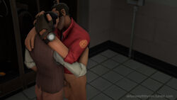 2boys 3d gay kissing male_only maskless maskless_spy romantic sniper source_filmmaker spy tagme team_fortress_2 yaoi