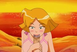 animated blush clover_(totally_spies) erection fellatio female human male oral_sex penis straight totally_spies uncensored