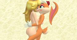 3d anthro crossover female female_only fur furry human lola_bunny looney_tunes mario_(series) mod multiple_girls nintendo princess_peach rabbit residentlover2 space_jam xnalara