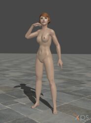 1girls 3d anorexianevrosa breasts female female_only garry's_mod kelly_chambers mass_effect mass_effect_2 medium_breasts model nipples nude nude_female red_hair short_hair solo tagme xps