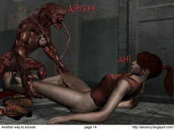 3d alicecry claire_redfield female footjob human implied_anilingus implied_cunnilingus licker male resident_evil straight tagme tentacle_tongue