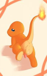 back_view charmander color fire mabit male male_only nintendo nude pokémon_(species) pokemon solo tagme tail tail_fire