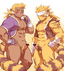 breath_of_fire breath_of_fire_iii breath_of_fire_iv censored clothing cray_(breath_of_fire) male_only pubic_hair rei_(breath_of_fire) tagme