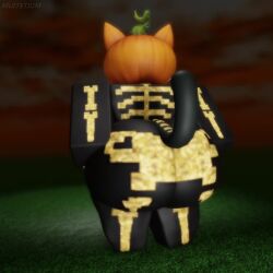 3d animated ass big_ass big_butt breasts clothed clothing epic_games female female_only fortnite fortnite:_battle_royale grabbing_own_ass huge_ass huge_butt muitetul no_sound pumpkin_head roblox robloxian skeleton_(marking) spice_(fortnite) tagme thick_thighs tight_clothing twerking video walking