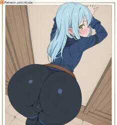 acidai ai_generated arched_back big_ass blush boots bulge femboy huge_ass rimuru_tempest tensei_shitara_slime_datta_ken