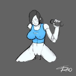 1girls 2boys female handjob male penis sex straight tagme trno wii_fit wii_fit_trainer