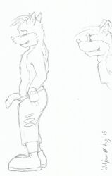 2015 2boys ass bandicoot brothers crash_(series) crash_bandicoot crunch_bandicoot dated flaccid footwear foreskin furry furry_only gay male male_only marsupial monochrome penis signature traditional_media uncircumcised undressing video_games wolfoxx yaoi