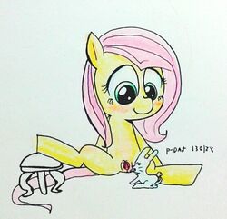 angel_bunny fluttershy_(mlp) friendship_is_magic my_little_pony pogan-danadyu straight_hair