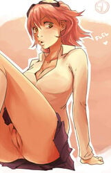 flcl haruko_haruhara pink_hair pussy saltyicecream tagme uncensored yellow_eyes