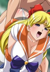 1girls ass_up big_areola big_breasts big_nipples bishoujo_senshi_sailor_moon blonde_hair blue_eyes bow censored circlet cleavage clothed clothed_female_nude_male clothed_sex clothing doggy_style earrings elbow_gloves erect_nipples faceless_male female female_focus from_behind fucked_silly gloves hairbow hikawadou huge_breasts large_breasts long_hair looking_pleasured male minako_aino mouth_open nipples open_mouth panties panties_aside sailor_venus sex straight tagme thick white_gloves