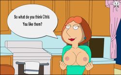 1girls alternate_breast_size animated areola bouncing_breasts breasts family_guy female large_breasts lois_griffin milf nipples open_clothes solo topless