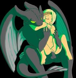 anthro astrid_hofferson balls bestiality breasts bubble_kitten17 dragon female how_to_train_your_dragon penis scalie toothless