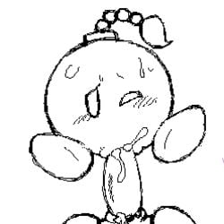 bob-omb bombette cum_in_pussy cum_inside exed_eyes female female_focus mario_(series) nintendo paper_mario pleasure_face pussy sweat vaginal_penetration waddling_head