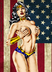 1girls american_flag breasts collar david_lima dc_comics princeofukraine superheroine tagme wonder_woman wonder_woman_(series)