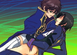 code_geass lelouch_lamperouge male multiple_males suzaku_kururugi tagme yaoi