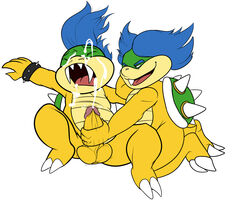 jerseydevil koopaling koopalings larry_koopa ludwig_von_koopa male_only mario_(series) nintendo