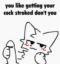 ambiguous_gender animated anthro blush boykisser boykisser_(meme) domestic_cat felid feline felis fur furry genitals handjob ifunny_gif_caption long_playtime male mammal meme narrowed_eyes penile penis rubberband_pussy sex silly_cat_(mauzymice) simple_background solo suck
suck unknown_artist white_body white_fur