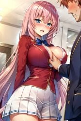 ai_generated classroom_of_the_elite cleavage ichinose_honami_(cote) sex