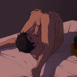 1boy antonio_fernandez_carriedo autofellatio axis_powers_hetalia fellatio giving_head going_down_on head_down_ass_up just_the_tip licking_penis male_only masturbation nude oral oral_sex penis penis_in_mouth spain_(hetalia) sucking_self_off