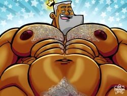 big_pecs hairy_male jorgen_von_strangle male_only solo_male the_fairly_oddparents