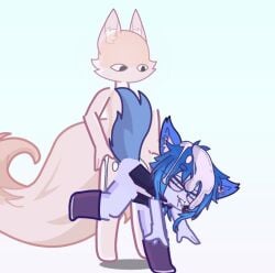 anthro bodily_fluids cum cum_in_ass cum_inside cum_on_face cumshot domestic_cat duo ejaculation felid feline felis feral fluffy fluffy_ass fluffy_tail gacha_club gacha_life genital_fluids long_ears long_tail male male/male mammal skuzy_bur tail unknown_artist youtube youtuber