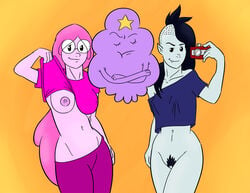 adventure_time hairy_pussy lumpy_space_princess marceline nomdepenn princess_bubblegum pubes pubic_hair pussy_hair side_shave tagme unshaved_pussy