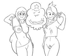 adventure_time hairy_pussy lumpy_space_princess marceline nomdepenn princess_bubblegum pubes pubic_hair pussy_hair side_shave