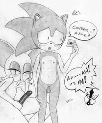 anthro bat condom cuckold dildo excito female femdom fur hedgehog holding imminent_pegging implied_strap-on innuendo interspecies male mobian_(species) monochrome penis rouge_the_bat sega small_penis small_penis_humiliation sonic_(series) sonic_adventure_2 sonic_team sonic_the_hedgehog sonic_the_hedgehog_(series) strap-on sweat tagme testicles