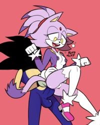 anal balls blaze_the_cat blue_fur breasts furry hedgehog held_up mammal miscon nipples penis pussy sonaze_ sonic_(series) sonic_the_hedgehog