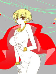 blonde_hair breasts color fate/stay_night fate/zero fate_(series) female female_only gilgamesh gilgamesh-ko gilgamesh_(fate) hair looking_at_viewer open_eyes red_eyes round_ears rule_63 short_hair solo standing tagme white_skin