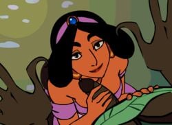 aladdin animated arabian arabian_clothes arbutus brunette cheating dark-skinned_female disney disney_princess dontfapgirl erect_penis female handjob harem_outfit human imminent_oral male oral partial_male penis princess_jasmine royalty smiling straight