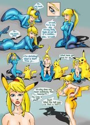 crossover dopplegager metroid nintendo pikachu pikachu_samus pikaran pokemon samus_aran super_smash_bros. zero_suit