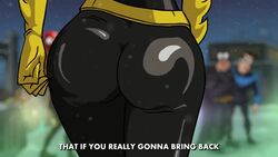 1girls 4boys animated arhybes ass ass_focus ass_shake barbara_gordon batgirl batman batman_(series) batmetal bimbo bizardon bouncing_ass bruce_wayne bubble_ass bubble_butt butt_focus dat_ass dc dc_comics dick_grayson female jason_todd large_ass latex male male_with_female male_with_male multiple_boys nightwing no_sound red_hood_(dc) shaking spandex tagme text thick_ass video walk_cycle walking wide_hips