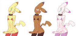 anthro bikini brown_fur erection fur homebro male male_only multiple_males nintendo penis pikachu pokemon standing tagme tail yellow_fur