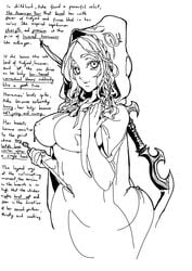 ashe_(league_of_legends) league_of_legends medieval_series monochrome queen_ashe tagme