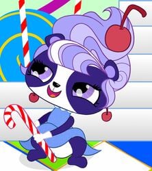 animated candy_cane dress female female_only giant_panda gif hair littlest_pet_shop masturbation ohohokapi penny_ling pussy solo tagme toony ursid wig