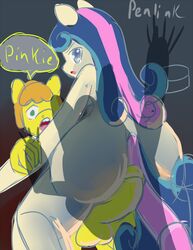 anthro ass bonbon_(mlp) carrot_cake_(mlp) caught_in_the_act friendship_is_magic furry looking_at_viewer my_little_pony penis penlink sex sweetie_drops