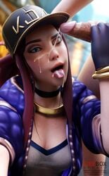 1boy 1girls 3d akali blender cum cum_on_face cum_on_tongue erection facial female fireboxstudio handjob horny k/da_akali k/da_series league_of_legends looking_at_viewer male open_mouth penis pose solo_focus straight strapless strapless_top strapless_topwear tongue tongue_out tubetop unseen_male_face