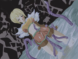 ambiguous_penetration blonde_hair blush clothed_sex clothing consensual_tentacles covered_penetration cum female hunter hunter_(ragnarok_online) implied_penetration implied_sex open_mouth penomena ragnarok_online rape restrained sex_under_clothes sex_under_skirt short_hair skirt tentacle tentacle_under_clothes tentacle_under_skirt tentacles_under_clothes