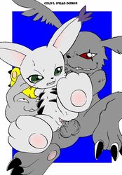 baby baby_digimon dcolor digimon digimon_(species) female forced fur furry gatomon gazimon interspecies male pagumon rape sex sexless straight tagme vaginal_penetration