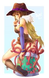 1girls akamaru alchemist alchemist_(ragnarok_online) boots breasts chemist consensual_tentacles female hat hydra ragnarok_online solo suzuneko tentacle