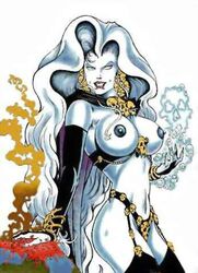 1girls chaos_comics female female_only lady_death solo steven_hughes tagme white_eyes white_hair white_skin