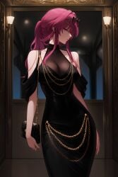 1girls 2026 2d 2d_(artwork) ai_assisted big_breasts breasts cleavage digital_drawing_(artwork) digital_media_(artwork) dress female female_focus female_only hi_res high_quality high_resolution highres honkai:_star_rail honkai_(series) hoyoverse jewelry kafka_(honkai:_star_rail) light-skinned_female light_skin pink_eyes pink_hair pose posing presenting purse seducing seductive seductive_eyes seductive_gaze seductive_look seductive_pose showing_off sunglasses sunglasses_on_head