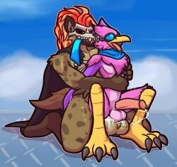 2026 anal anal_orgasm anal_penetration anthro anthro_on_anthro anthro_penetrated anthro_penetrating anthro_penetrating_anthro avian ball_size_difference balls balls_deep balls_touching beak big_balls big_penis bird black_claws black_sclera blonde_hair blue_eyewear blue_goggles bodily_fluids bone bone_mask brown_spots claws clothing_in_mouth cum cum_from_ass cum_in_ass cum_inside cum_on_balls cum_while_penetrated cumshot drooling duo ejaculation erection eyewear forsburn fur genital_fluids genitals gloves_(marking) goggles grey_claws hair hands-free hi_res huge_balls humanoid_genitalia humanoid_penis hyena interspecies kneeling kneeling_sex larger_anthro larger_male male male/male male_penetrated male_penetrating male_penetrating_male mammal markings mask motion_lines open_mouth orange_hair orgasm penetration penis pink_balls red_eyes red_hair rivals_of_aether saliva scuted_legs scutes sex size_difference skull skull_mask smaller_anthro smaller_male smaller_penetrated spots spotted_body spotted_fur toe_claws tongue tongue_out ultilix wrastor yellow_beak