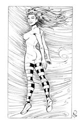 1girls 2010 cyclone_(dc) dc dc_comics female female_only justice_society_of_america maxine_hunkel michael_powell monochrome solo uncensored