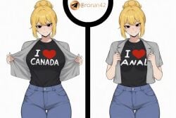 1girl 1girls ai_generated boobs brawl_stars canada_anal_shirt_meme female female_only meme piper_(brawl_stars) ronan42